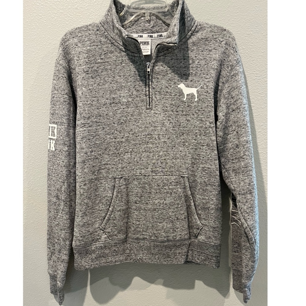 Pink- Victoria’s Secret Grey Pullover Sweatshirt - Picture 2 of 5